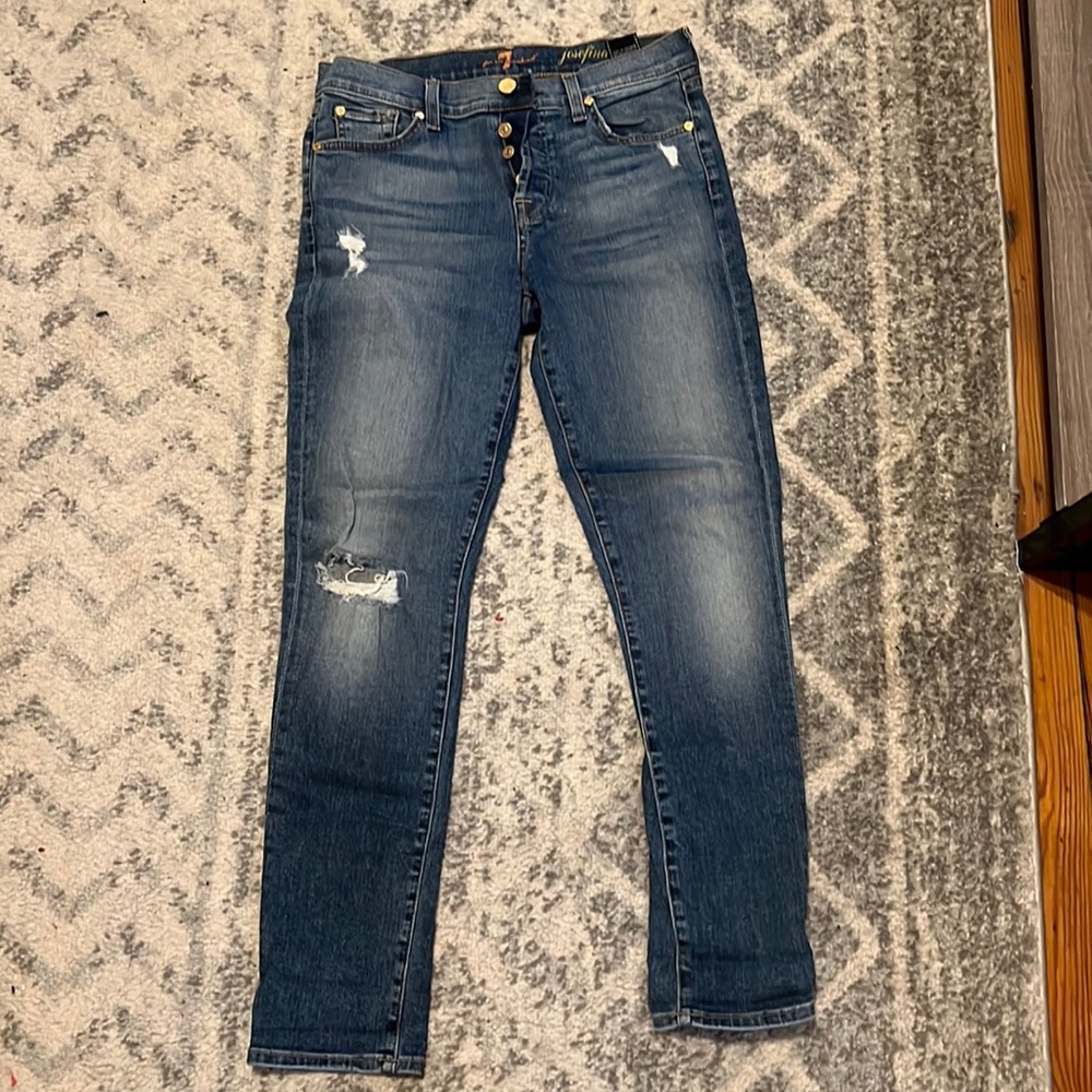 7 for all mankind - skinny boyfriend jeans - size 26